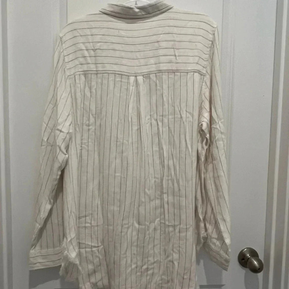 NEW with tags (NWT) Altard State Striped Cream Cotton Long Sleeve Shirt - Picture 6 of 12